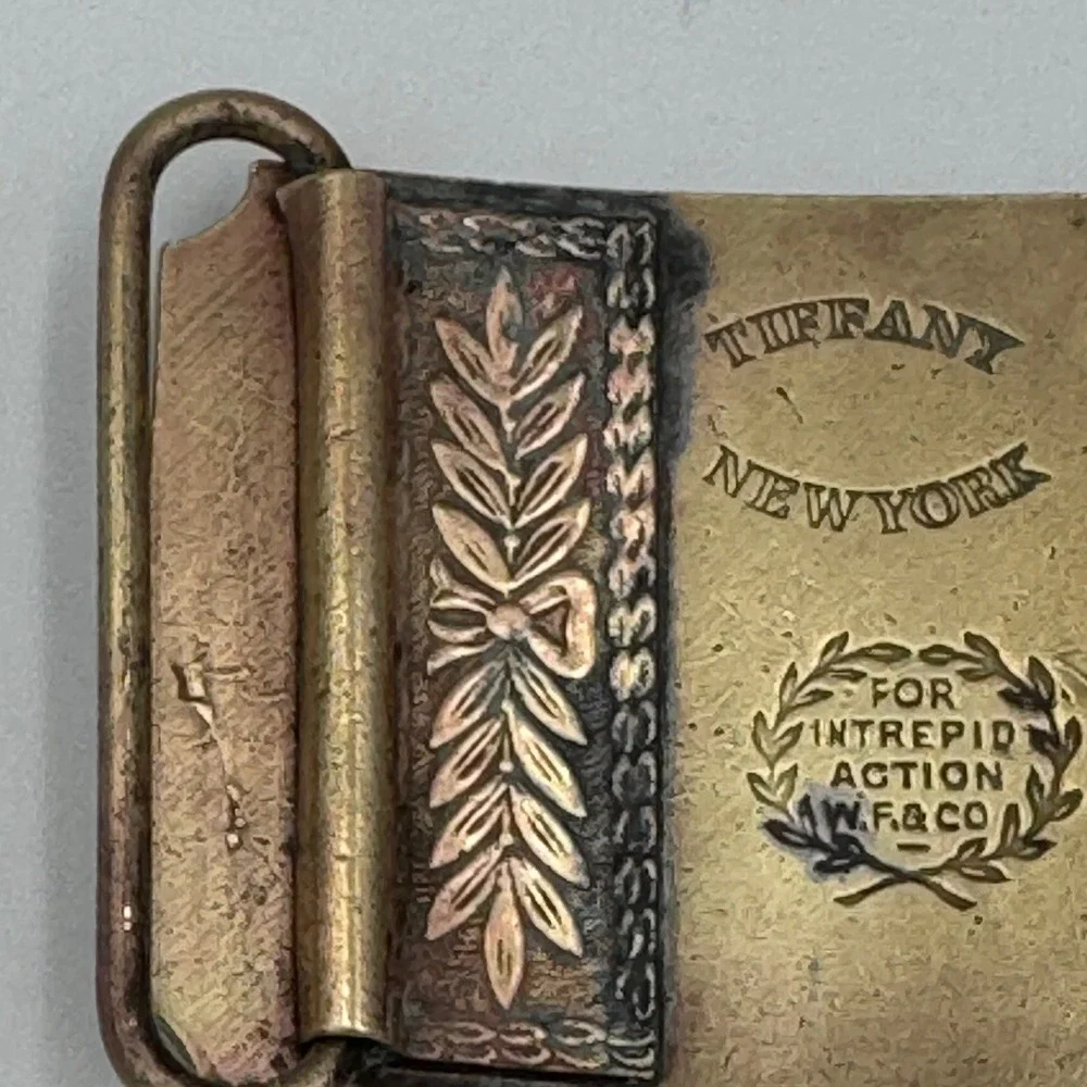 Vintage Wells Fargo and Company Oregon Steam Locomotive Train‎ Belt Buckle Brass